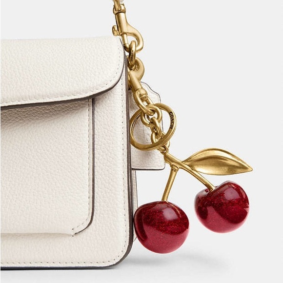 Original Coach Red and Gold Cherry Key Holder - Picture 1 of 15
